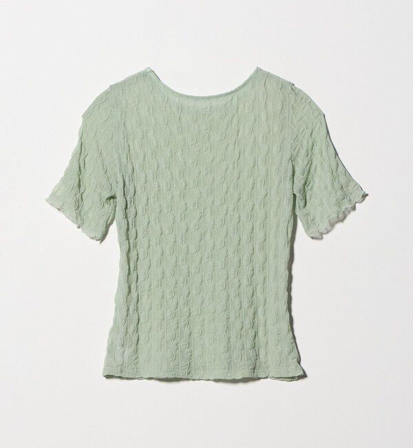 EMMEL REFINES「＜EMMEL REFINES＞EM ウェーブシアー クルーネック 5スリーブ」|Tシャツ・カットソー|