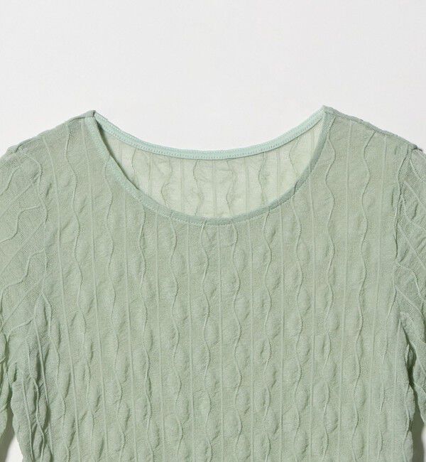 EMMEL REFINES「＜EMMEL REFINES＞EM ウェーブシアー クルーネック 5スリーブ」|Tシャツ・カットソー|