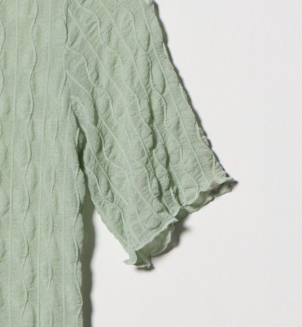 EMMEL REFINES「＜EMMEL REFINES＞EM ウェーブシアー クルーネック 5スリーブ」|Tシャツ・カットソー|