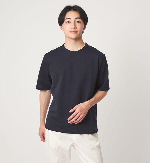 UNITED ARROWS green label relaxing「ハイツイスト ツイル クルーネック カットソー」|Tシャツ・カットソー|NAVY