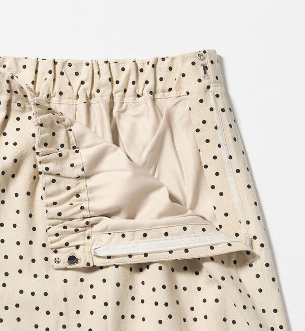 UNITED ARROWS green label relaxing「BREEZE LINEN ブリーズリネン ナロー スカート ドット」|フレア|