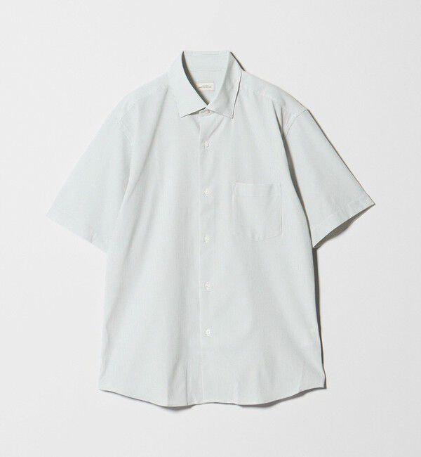 UNITED ARROWS green label relaxing「ポリエステル ラッカン ストライプ スタンダード スナップ ボタンダウン 半袖 シャツ -ストレッチ・イージ」|シャツ・ブラウス|
