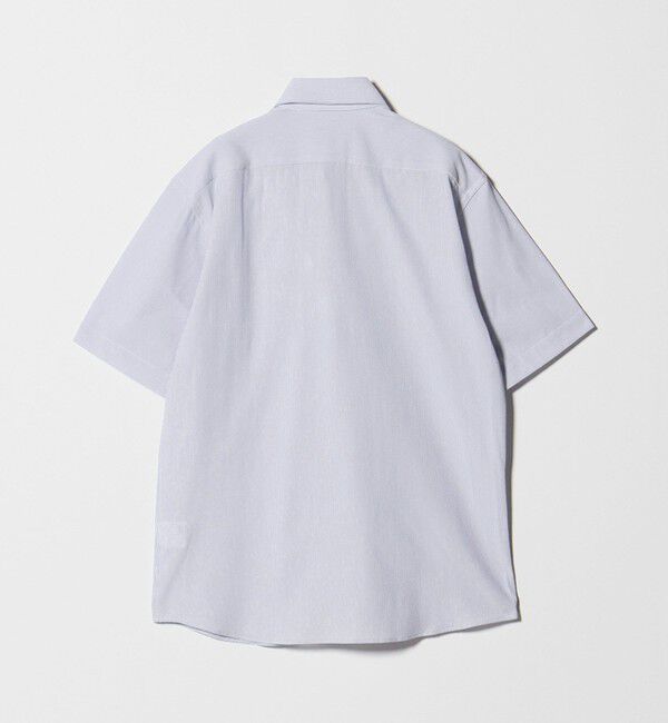 UNITED ARROWS green label relaxing「ポリエステル ラッカン ストライプ スタンダード スナップ ボタンダウン 半袖 シャツ -ストレッチ・イージ」|シャツ・ブラウス|