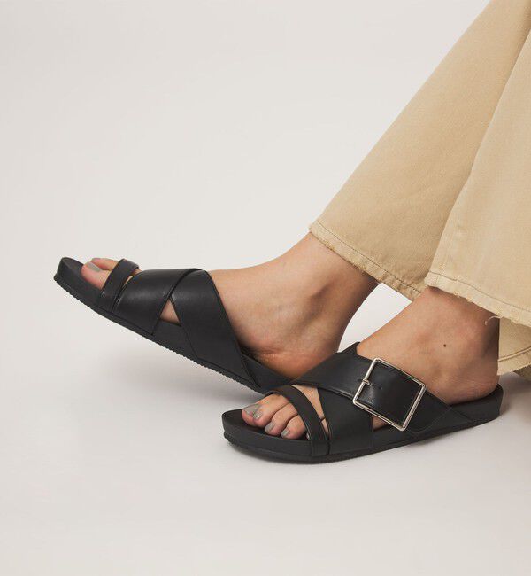 UNITED ARROWS green label relaxing「ビッグバックル フラットサンダル」|サンダル|