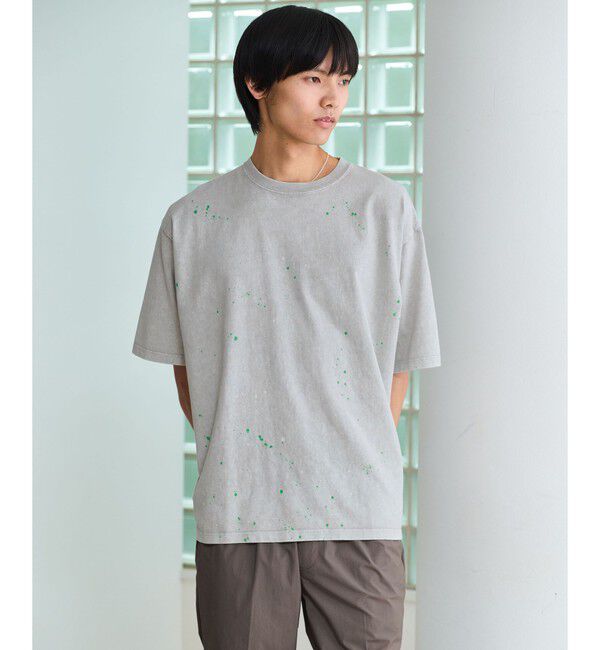 UNITED ARROWS green label relaxing「【別注】＜SCREEN STARS＞GLR ドロップ ペイント 半袖 Tシャツ」|Tシャツ・カットソー|LT.GRAY