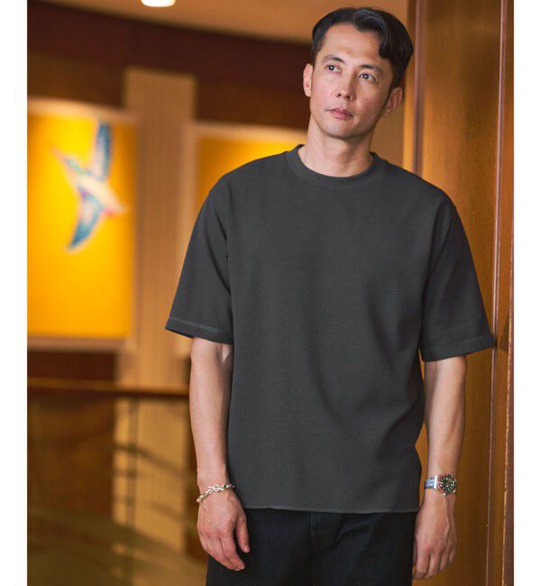 UNITED ARROWS green label relaxing「Somarti ワッフル クルーネック 半袖 Tシャツ -遮熱・UVカット・吸水速乾-」|Tシャツ・カットソー|DK.GRAY
