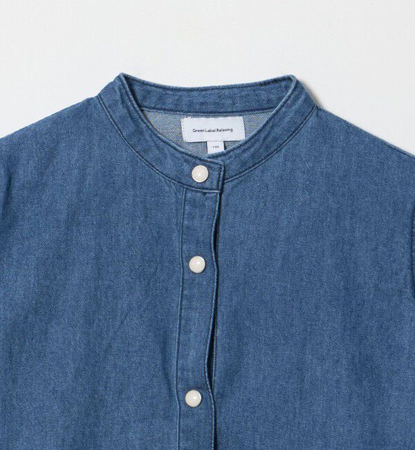 UNITED ARROWS green label relaxing「デニム スタンドカラー フリル ワンピース / キッズ 100cm-160cm」|ワンピース|
