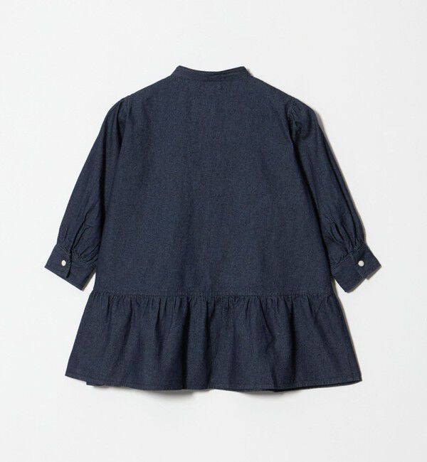 UNITED ARROWS green label relaxing「デニム スタンドカラー フリル ワンピース / キッズ 100cm-160cm」|ワンピース|