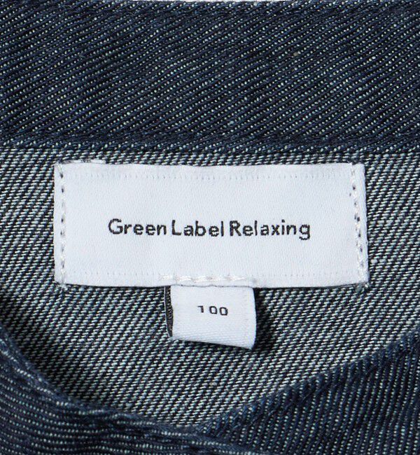 UNITED ARROWS green label relaxing「デニム スタンドカラー フリル ワンピース / キッズ 100cm-160cm」|ワンピース|