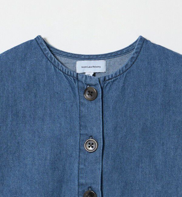 UNITED ARROWS green label relaxing「デニム 5分袖 シャツハオリ / キッズ 100cm-160cm」|カーディガン|