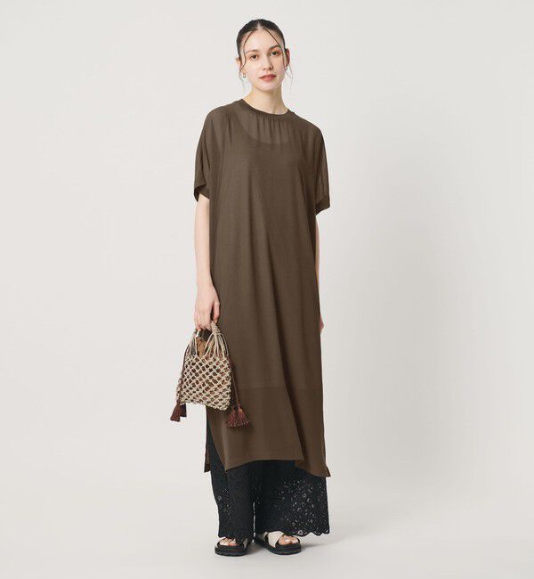 BEAUTY&YOUTH UNITED ARROWS「シフォンレイヤード ドルマンスリーブ ワンピース 」|ワンピース|