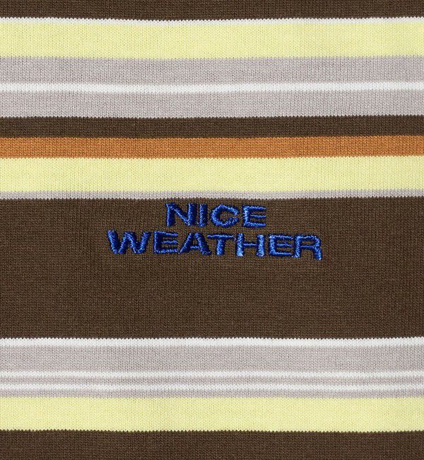 NICE WEATHER「＜NICE WEATHER＞ボーダー ロングスリーブ Tシャツ」|Tシャツ・カットソー|