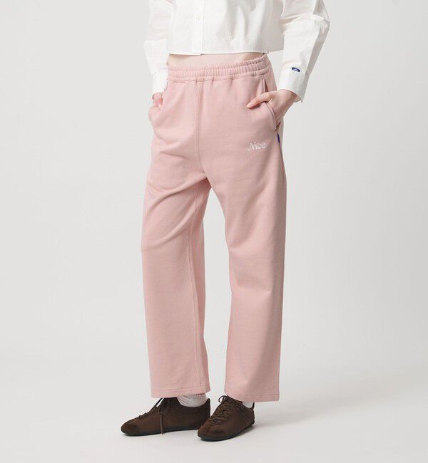 NICE WEATHER「＜NICE WEATHER＞ウィメンズ ロゴ スウェットパンツ」|その他|LT.PINK