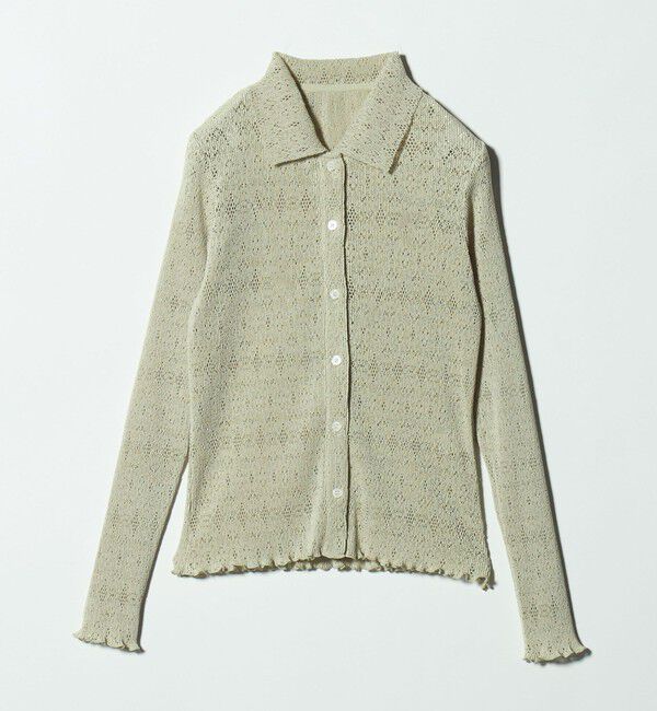 BEAUTY&YOUTH UNITED ARROWS「レースプリーツ シャツカーディガン ウォッシャブル」|カーディガン|