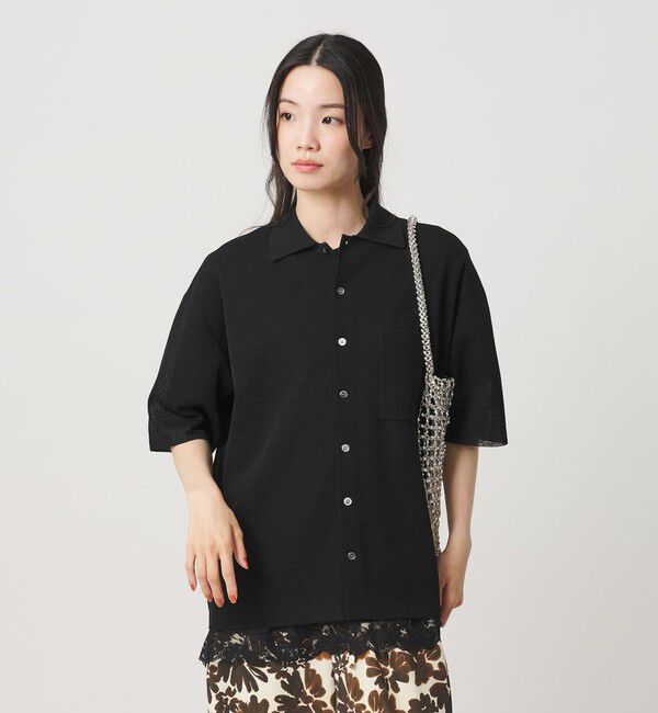 BEAUTY&YOUTH UNITED ARROWS「ミラノリブ ショートスリーブ シャツカーディガン ウォッシャブル」|カーディガン|