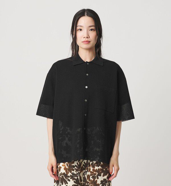 BEAUTY&YOUTH UNITED ARROWS「ミラノリブ ショートスリーブ シャツカーディガン ウォッシャブル」|カーディガン|