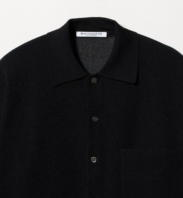 BEAUTY&YOUTH UNITED ARROWS「ミラノリブ ショートスリーブ シャツカーディガン ウォッシャブル」|カーディガン|