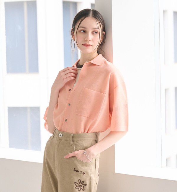 BEAUTY&YOUTH UNITED ARROWS「ミラノリブ ショートスリーブ シャツカーディガン ウォッシャブル」|カーディガン|