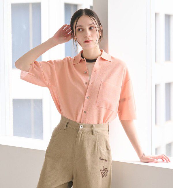 BEAUTY&YOUTH UNITED ARROWS「ミラノリブ ショートスリーブ シャツカーディガン ウォッシャブル」|カーディガン|
