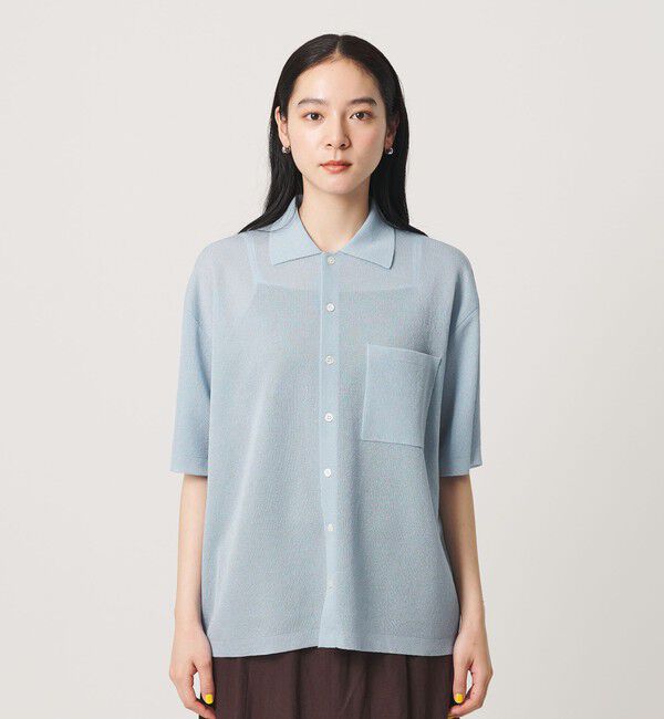 BEAUTY&YOUTH UNITED ARROWS「ミラノリブ ショートスリーブ シャツカーディガン ウォッシャブル」|カーディガン|
