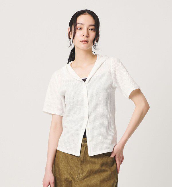BEAUTY&YOUTH UNITED ARROWS「ボーダー＆ソリッド フード カーディガン」|カーディガン|