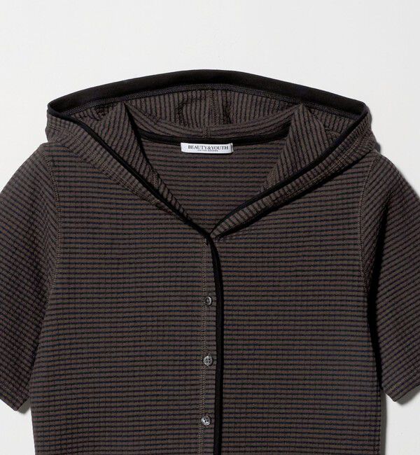 BEAUTY&YOUTH UNITED ARROWS「ボーダー＆ソリッド フード カーディガン」|カーディガン|
