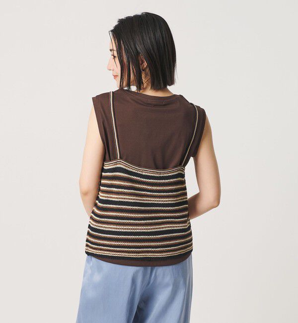 BEAUTY&YOUTH UNITED ARROWS「コットン メッシュ ボーダー キャミソール」|キャミソール|