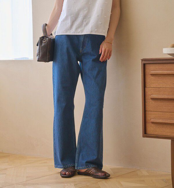BEAUTY&YOUTH UNITED ARROWS「【WEB限定】ワイドフレア デニムパンツ ウォッシャブル」|デニム|NAVY
