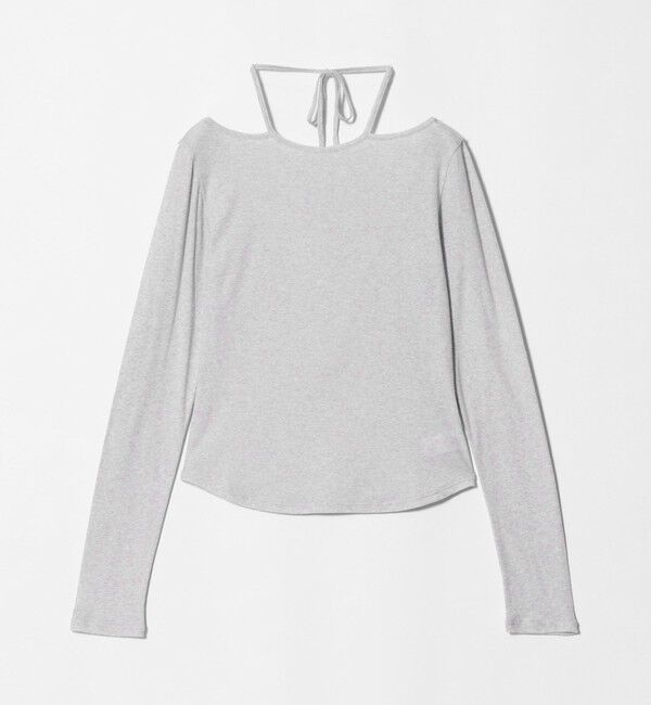 ATTISESSION「＜ATTISESSION＞コットンカシミヤ ホルターネックカットソー」|Tシャツ・カットソー|LT.GRAY