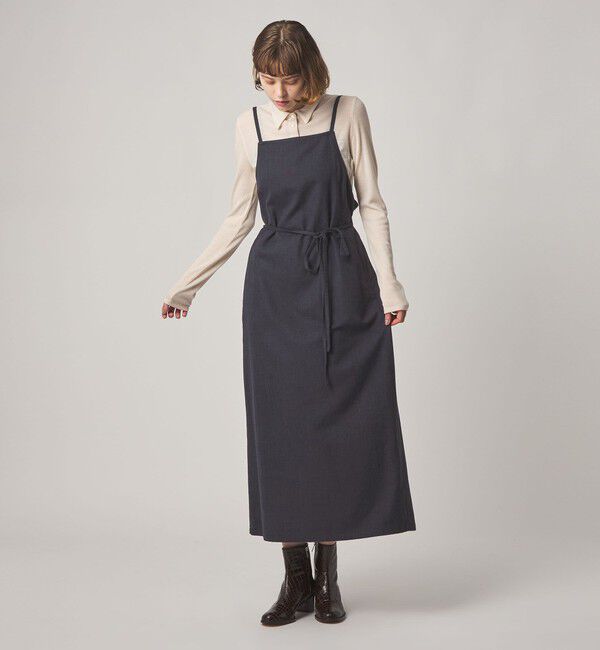 STEVEN ALAN「＜Steven Alan＞ヘリンボーン ツイードライク エプロン ワンピース」|ワンピース|