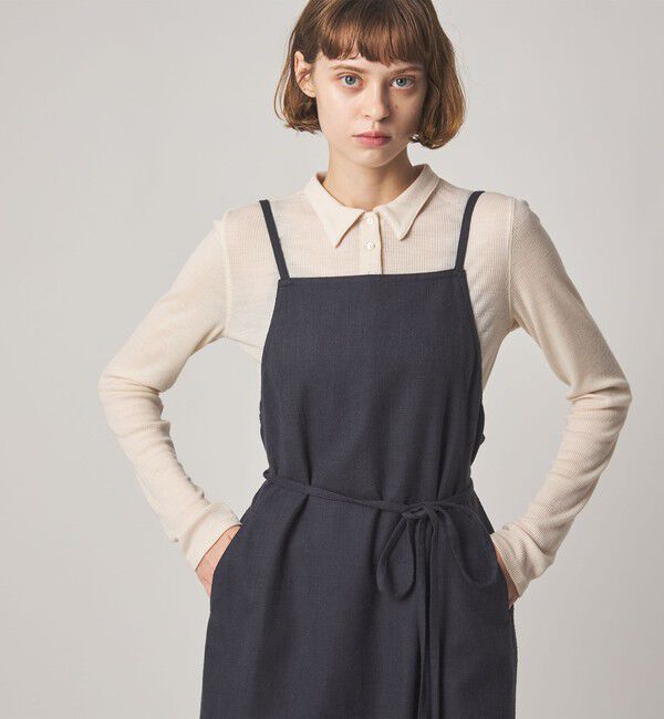 STEVEN ALAN「＜Steven Alan＞ヘリンボーン ツイードライク エプロン ワンピース」|ワンピース|