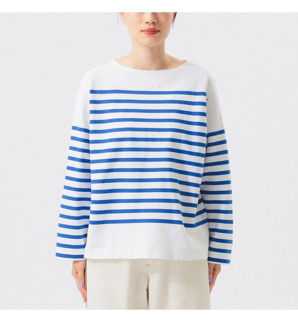 BEAMSBOY「ナバルボーダー ビッグ ボートネック カットソー」|Tシャツ・カットソー|