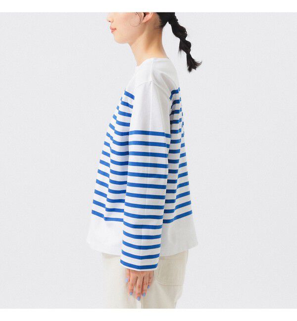 BEAMSBOY「ナバルボーダー ビッグ ボートネック カットソー」|Tシャツ・カットソー|