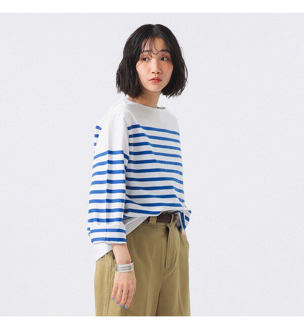 BEAMSBOY「ナバルボーダー ビッグ ボートネック カットソー」|Tシャツ・カットソー|