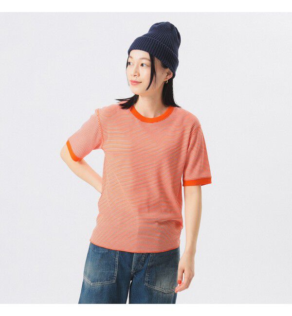 BEAMSBOY「【別注】Healthknit / ワッフル ボーダー Tシャツ」|Tシャツ・カットソー|