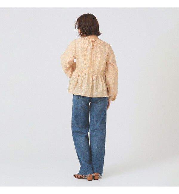 Ray BEAMS 「ジャガード ギャザー キリカエ クルーネック」|シャツ・ブラウス|