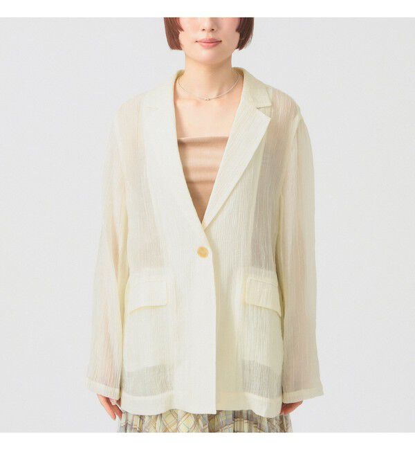 Ray BEAMS 「シアー 1ボタン シングル ジャケット」|ダッフルコート|