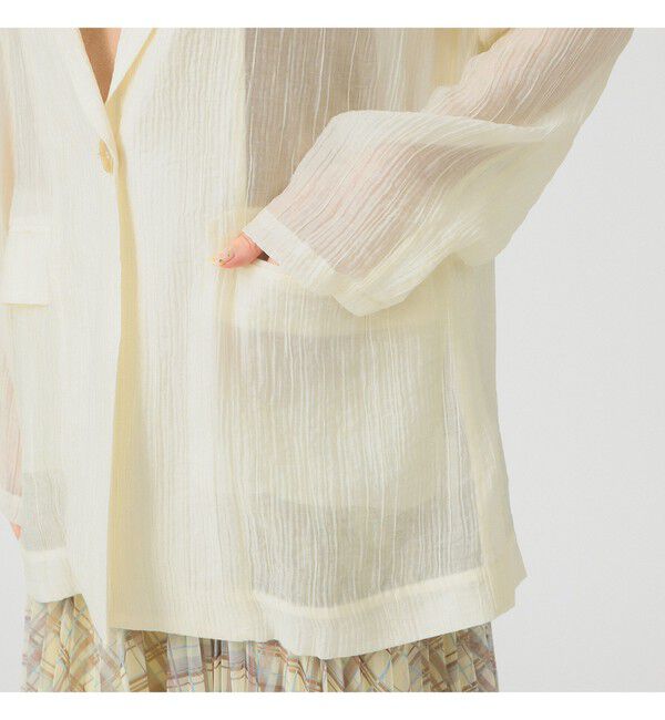 Ray BEAMS 「シアー 1ボタン シングル ジャケット」|ダッフルコート|