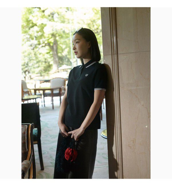 Ray BEAMS 「【期間限定】FRED PERRY / ツイン ティップド ポロシャツ」|ポロシャツ|BLACK/BLUE/BLUE