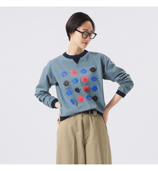 BEAMSBOY「【別注】Jackman / ロゴ ロングスリーブ カットソー 26FW」|Tシャツ・カットソー|SLATE_BLUE