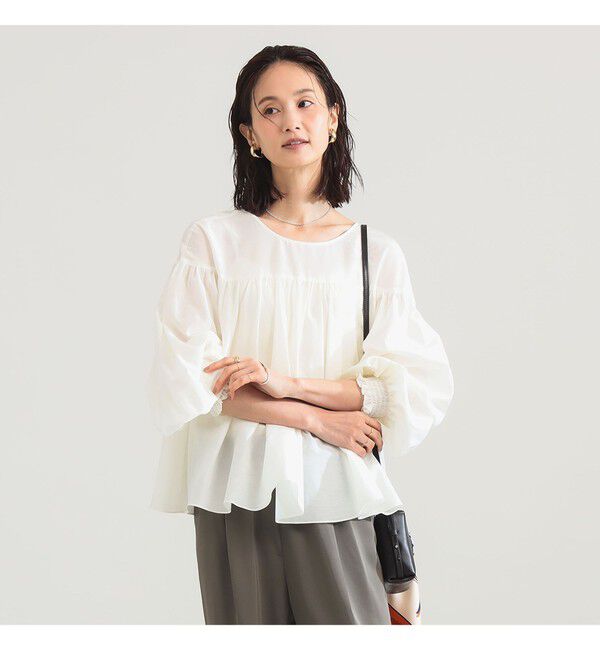 Demi-Luxe BEAMS 「コットンシルク 2WAY ブラウス」|シャツ・ブラウス|