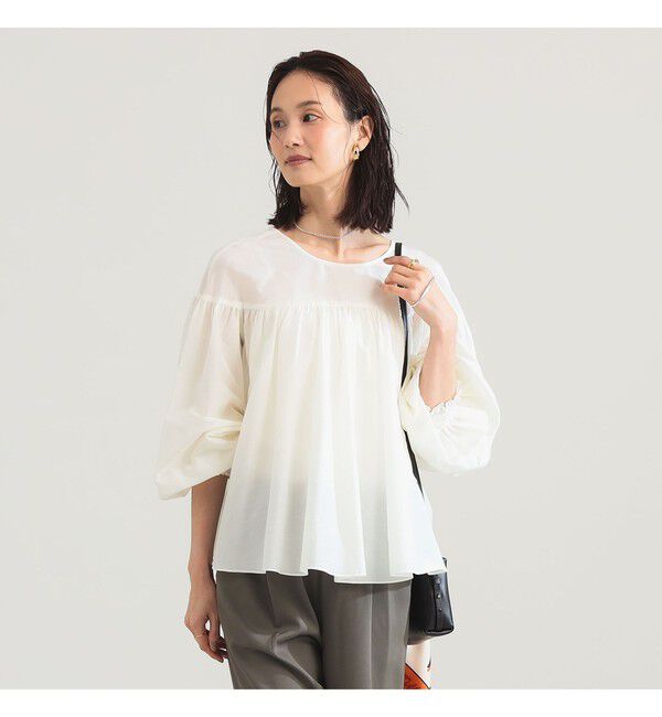 Demi-Luxe BEAMS 「コットンシルク 2WAY ブラウス」|シャツ・ブラウス|