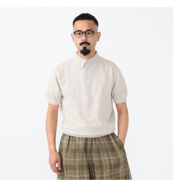 BEAMS PLUS「Knit Polo Boucle」|ポロシャツ|