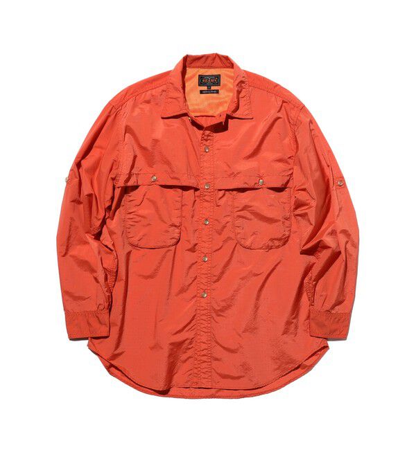 BEAMS PLUS「Adventure Shirt Ⅳ NYCO Rip stop Pigment Dye」|シャツ・ブラウス|ORANGE
