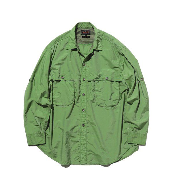 BEAMS PLUS「Adventure Shirt Ⅳ NYCO Rip stop Pigment Dye」|シャツ・ブラウス|GREEN