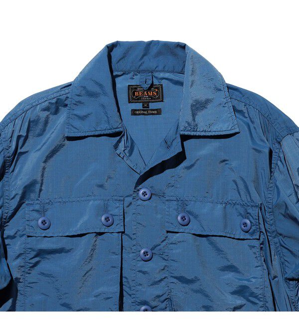 BEAMS PLUS「MIL SHT-JAC NYCO Rip stop Pigment Dye」|ブルゾン・スタジャン|