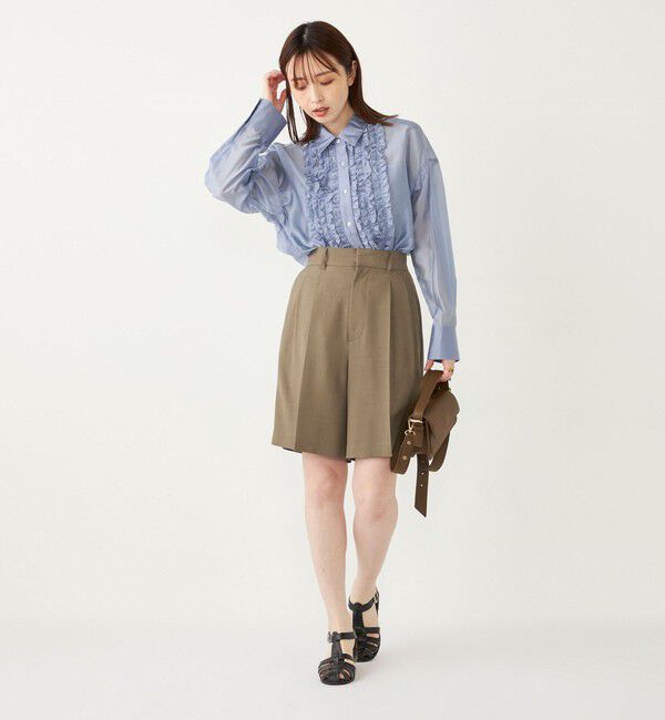 SHIPS Colors 「SHIPS Colors:〈手洗い可能〉クリスピー タック ショーツ(セットアップ対応可能)」|その他|