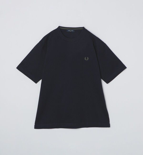SHIPS「【SHIPS別注】FRED PERRY:COOLMAX(R) 鹿の子 ワンポイント ロゴ Tシャツ 25SS」|Tシャツ・カットソー|ネイビー