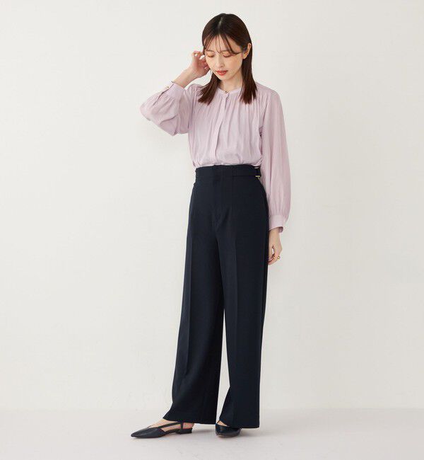 SHIPS Colors 「SHIPS Colors:〈手洗い可能/セットアップ対応可〉ストレッチ ジョーゼット ワイドパンツ」|その他|