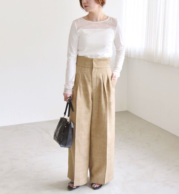 quaranciel「quaranciel:〈手洗い可能〉チュール レイヤード カットソー」|Tシャツ・カットソー|